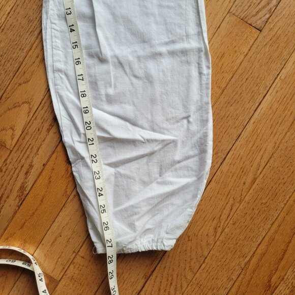 Harem Pants Women's Thai Smocked Waist Cotton Pants in White S - Picture 10 of 11